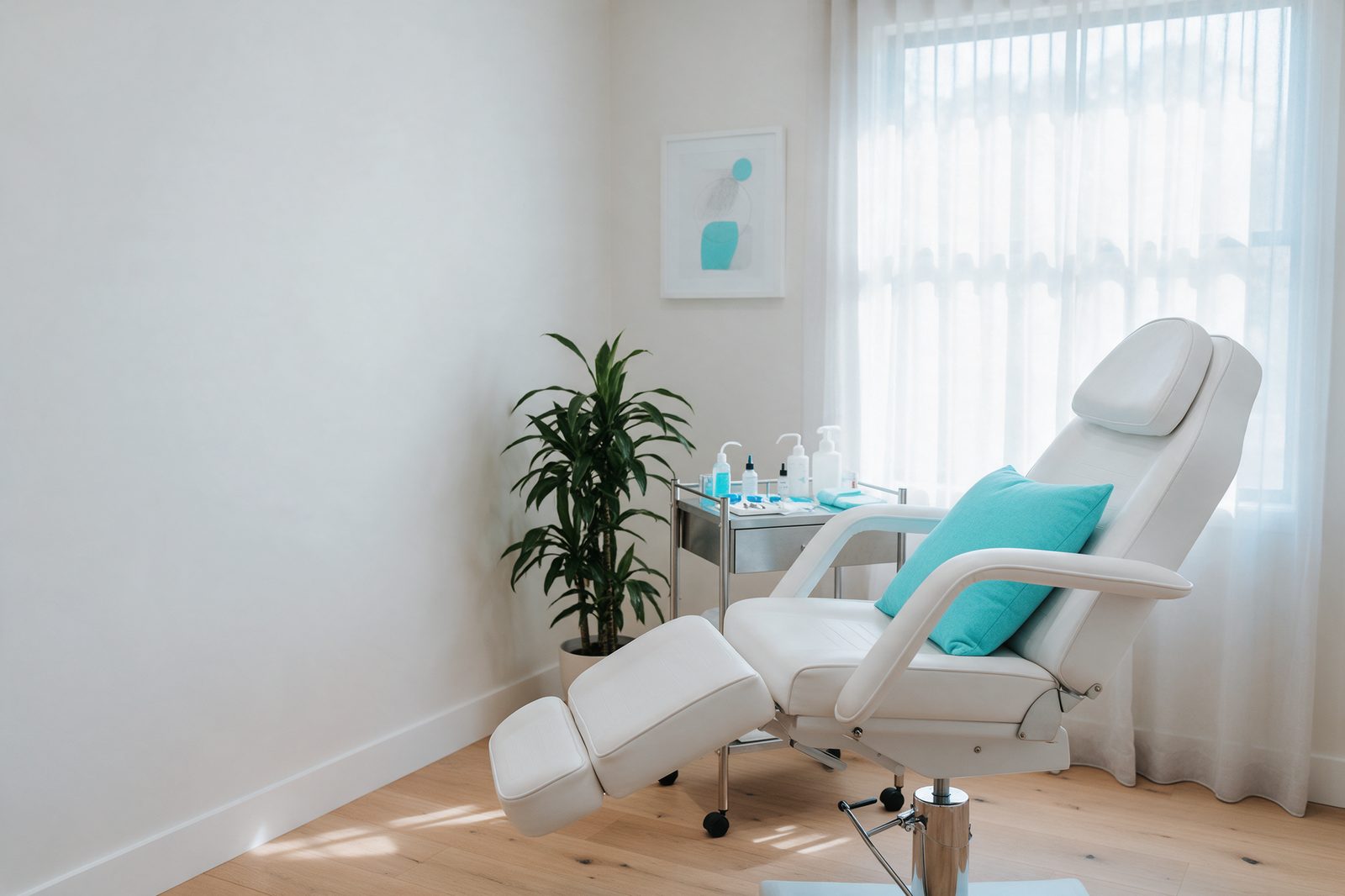 A calm, private scalp micropigmentation treatment room