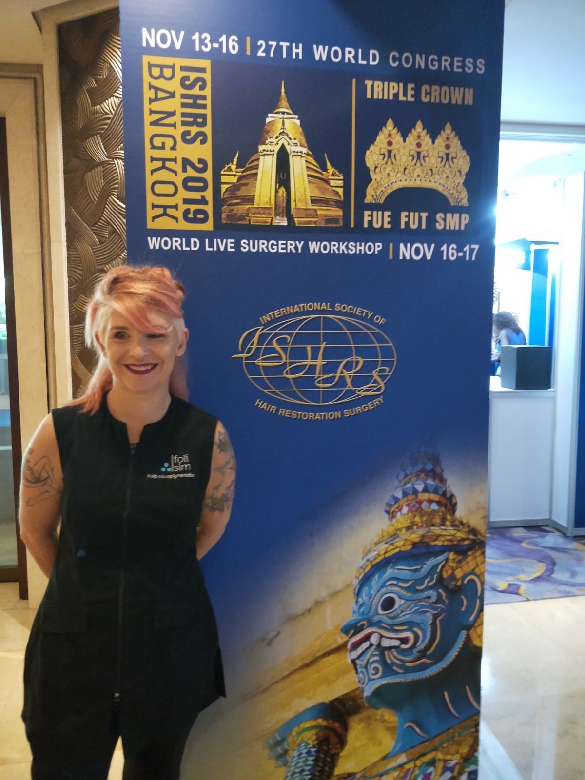 Kate Dawes at the ISHRS World Congress Live Surgery Workshop, Bangkok 2019